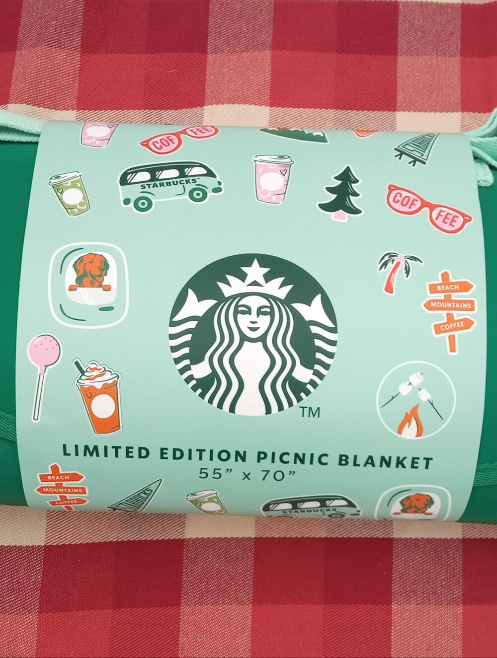 NWTStarbucks Limited Edition Picnic Blanket - Picture 2 of 3